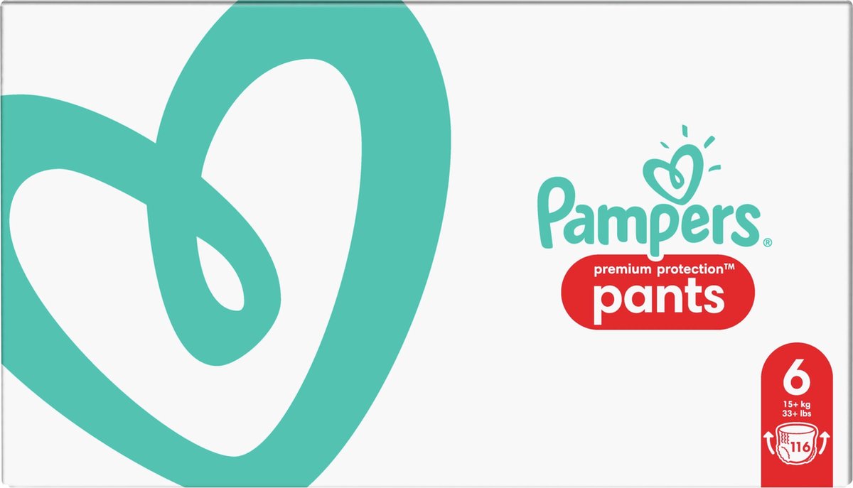 Pampers Premium Protection Luierbroekjes Maat 6 - 116 Stuks Maandbox