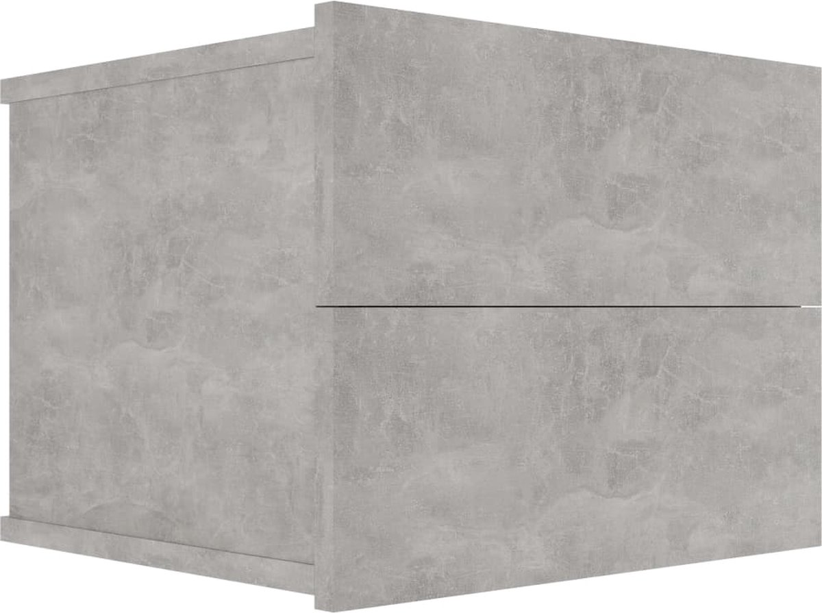 Vidaxl Nachtkastje 40x30x30 Cm Spaanplaat Beton - Grijs