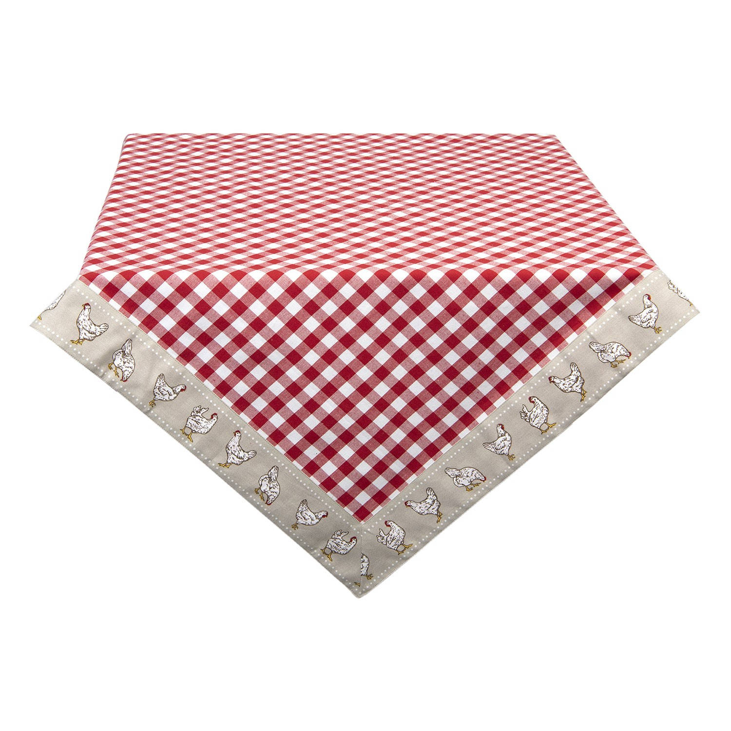 Clayre & Eef Tafelkleed 150*250 Cm 100% Katoen Kip Lch05r - Rood