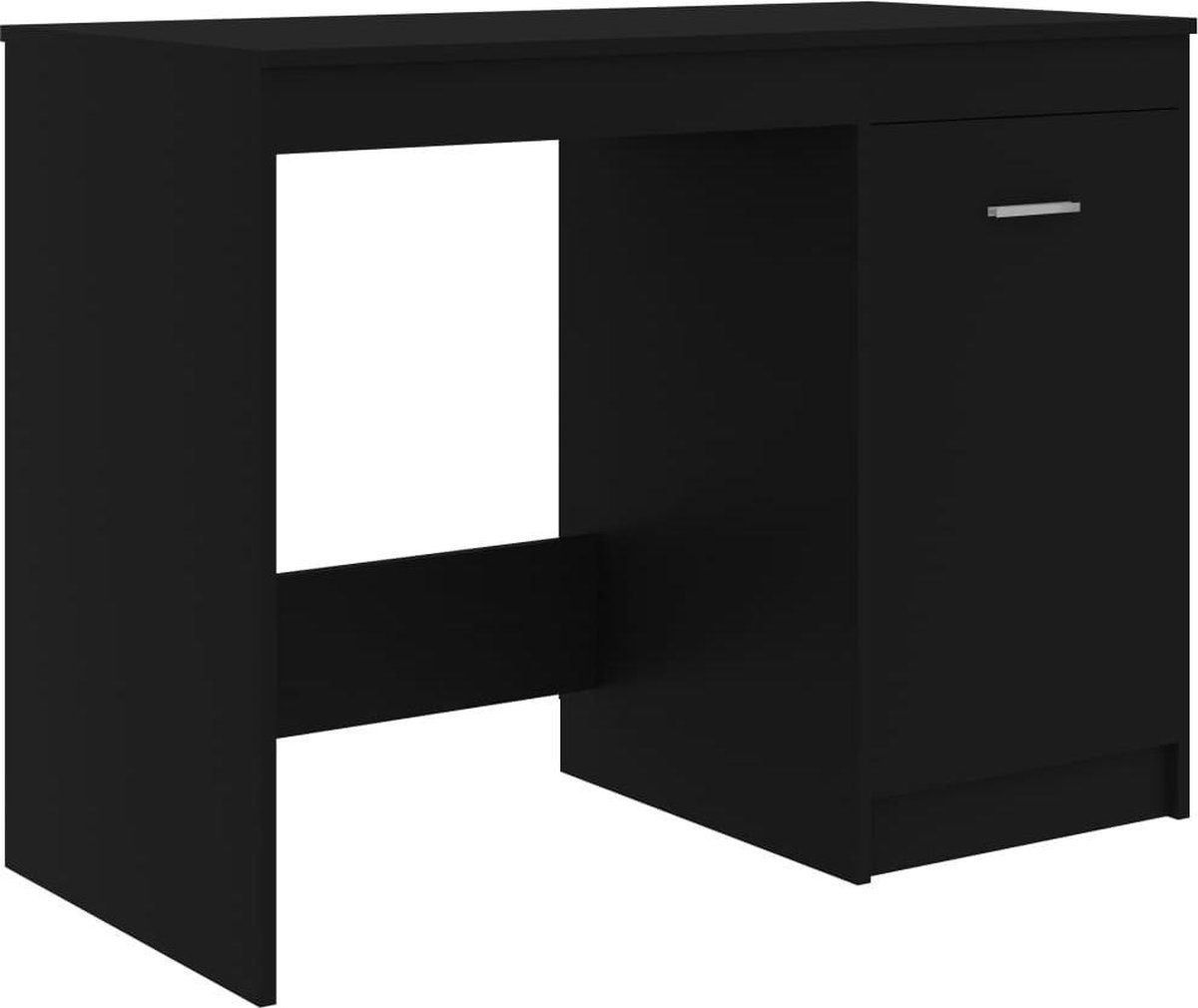 Vidaxl Bureau 100x50x76 Cm Spaanplaat - Zwart