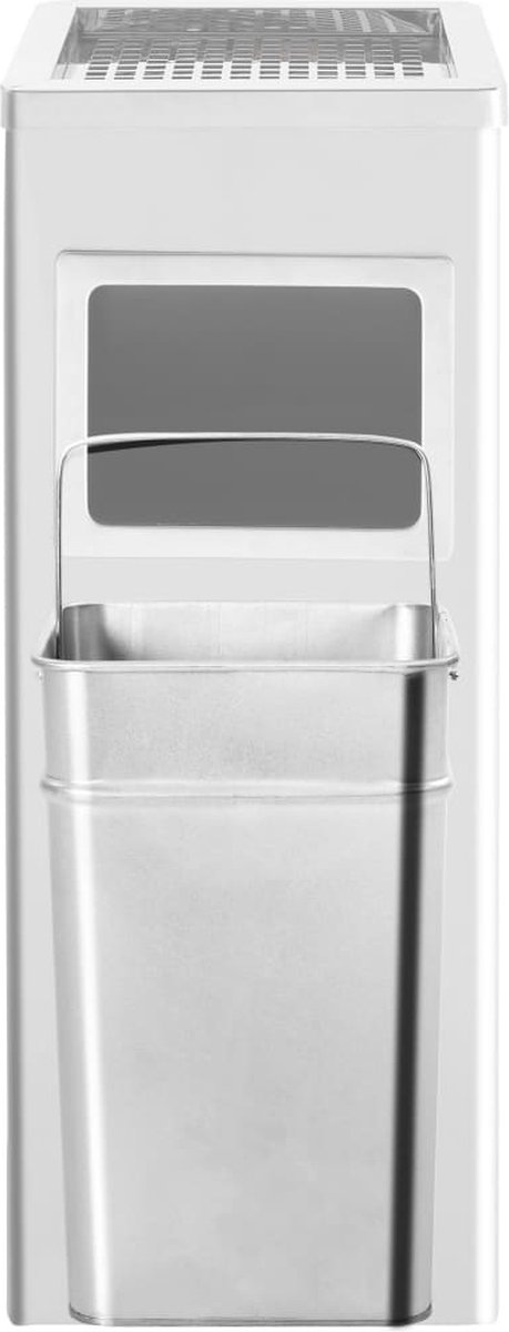 Vidaxl Asbak/prullenbak Hotel 36 L Roestvrij Staal - Silver