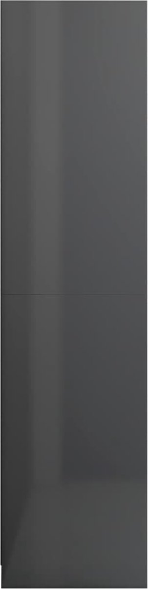 Vidaxl Kledingkast Met Lades 50x50x200 Cm Spaanplaat Hoogglans - Grijs