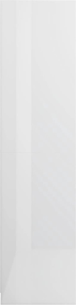 Vidaxl Kledingkast Met Lades 50x50x200 Cm Spaanplaat Hoogglans - Wit