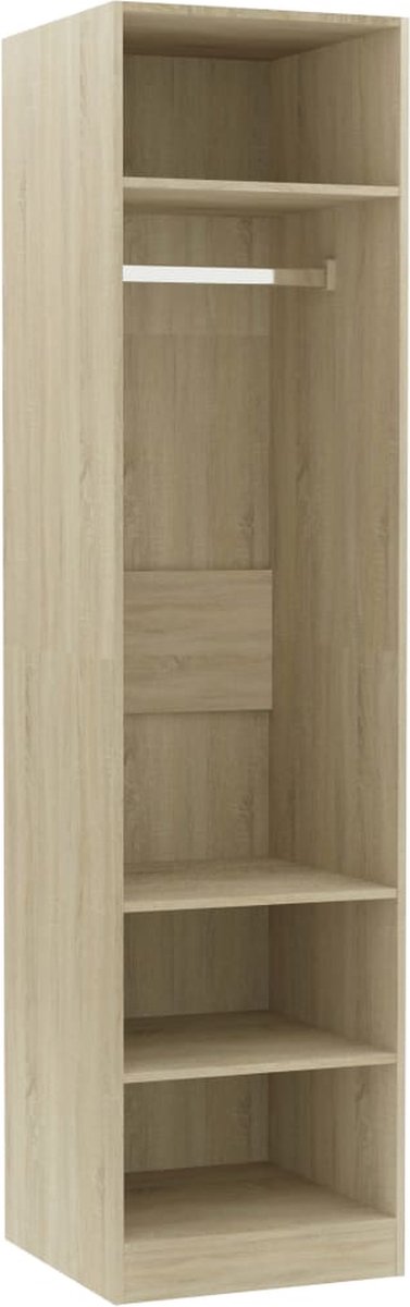Vidaxl Kledingkast 50x50x200 Cm Spaanplaat Sonoma Eikenkleurig - Bruin