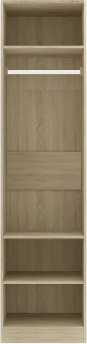 Vidaxl Kledingkast 50x50x200 Cm Spaanplaat Sonoma Eikenkleurig - Bruin