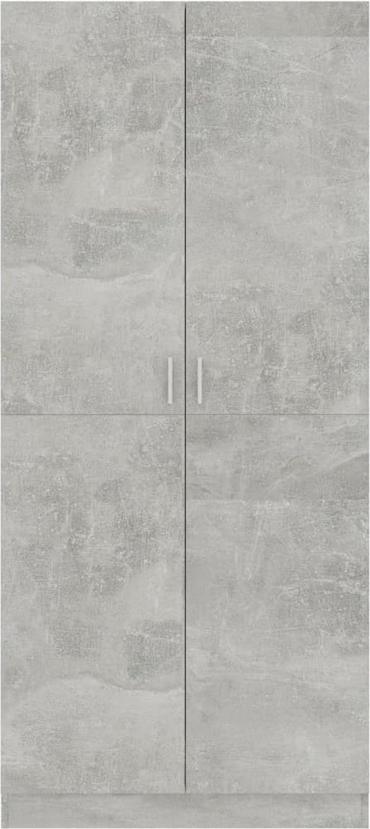 Vidaxl Kledingkast 80x52x180 Cm Spaanplaat Beton - Grijs