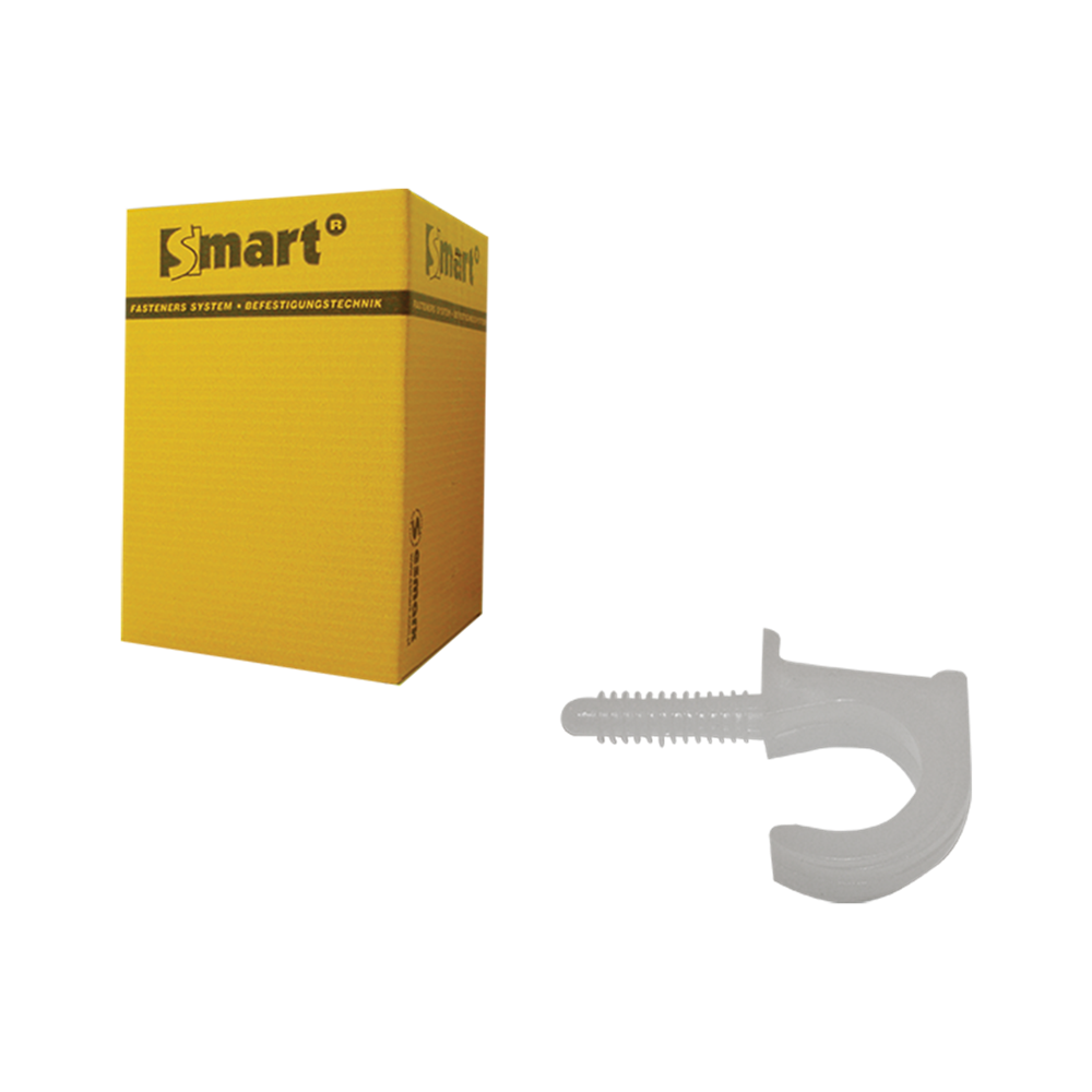 SMART | Nylon plugclip enkel 20-25 | 50 st - Wit