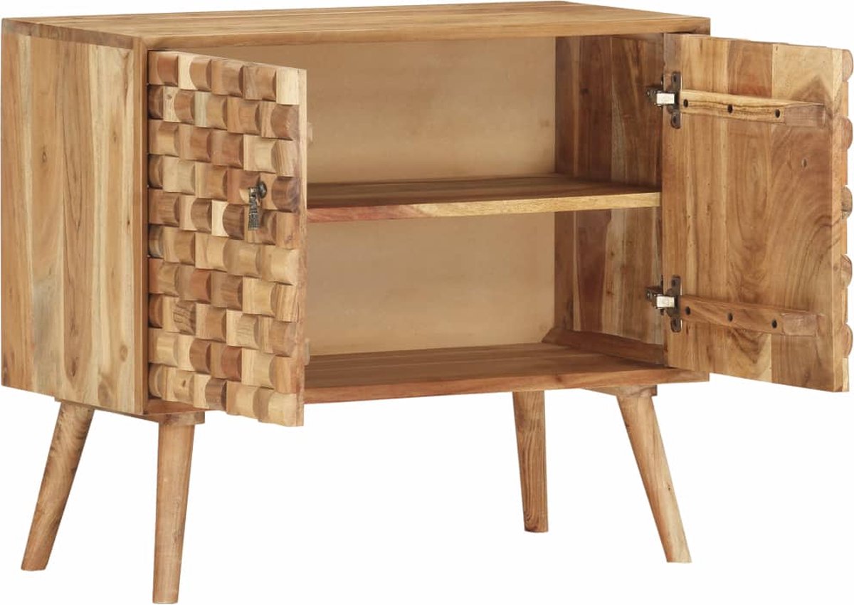 Vidaxl Dressoir 75x35x65 Cm Massief Acaciahout - Bruin