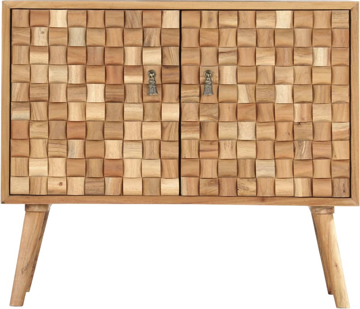 Vidaxl Dressoir 75x35x65 Cm Massief Acaciahout - Bruin