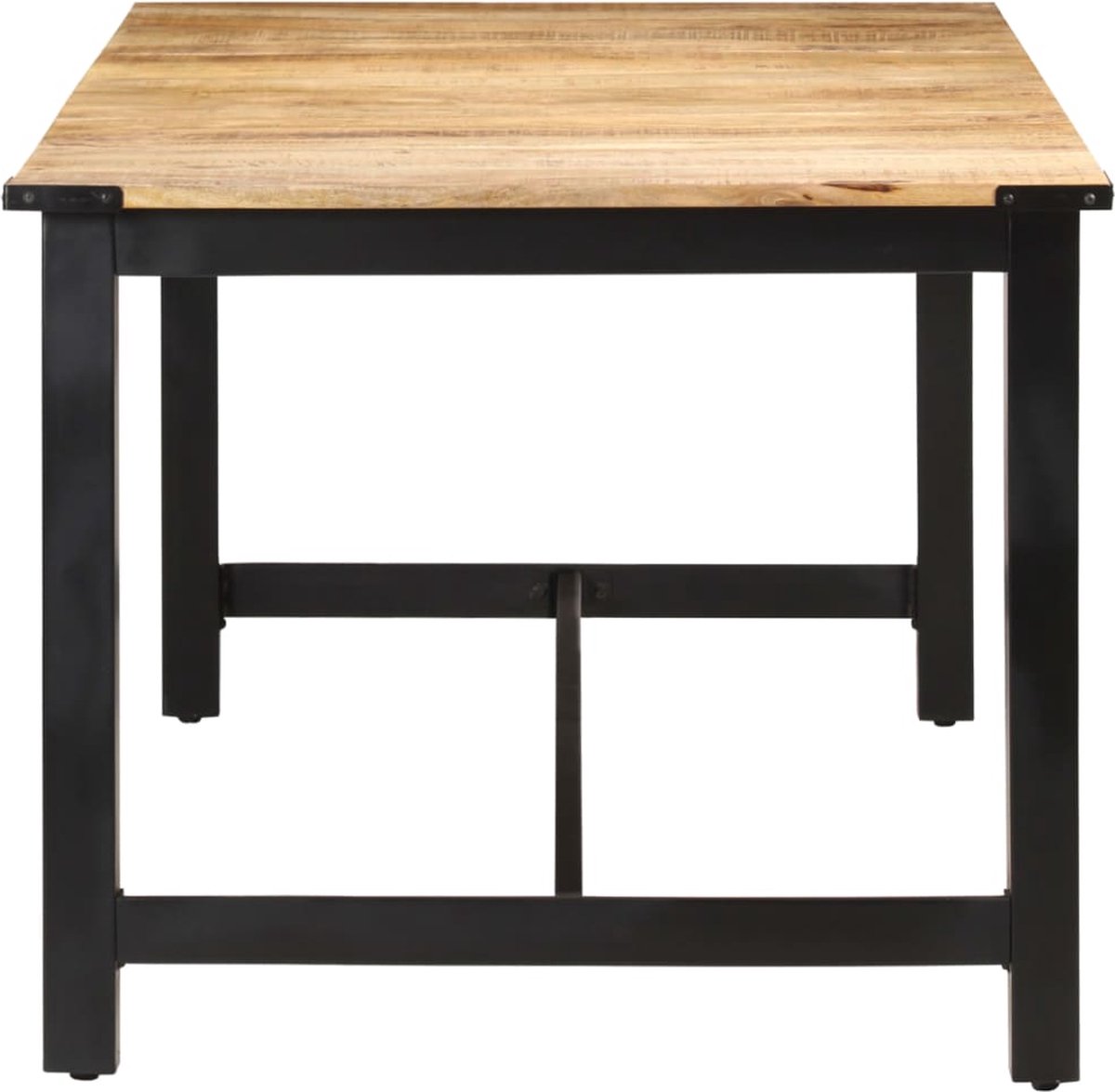 Vidaxl Eettafel 180x90x76 Cm Massief Ruw Mangohout - Bruin