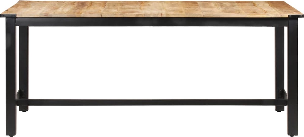 Vidaxl Eettafel 180x90x76 Cm Massief Ruw Mangohout - Bruin