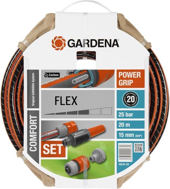 GARDENA Tuinslang Flex 20m Ø15 Mm + Lans En Toegang