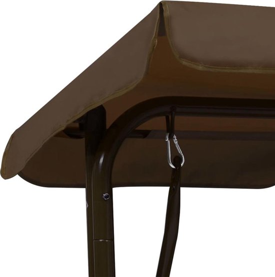 Vidaxl Kinderschommelbank 115x75x110 Cm Stof - Bruin