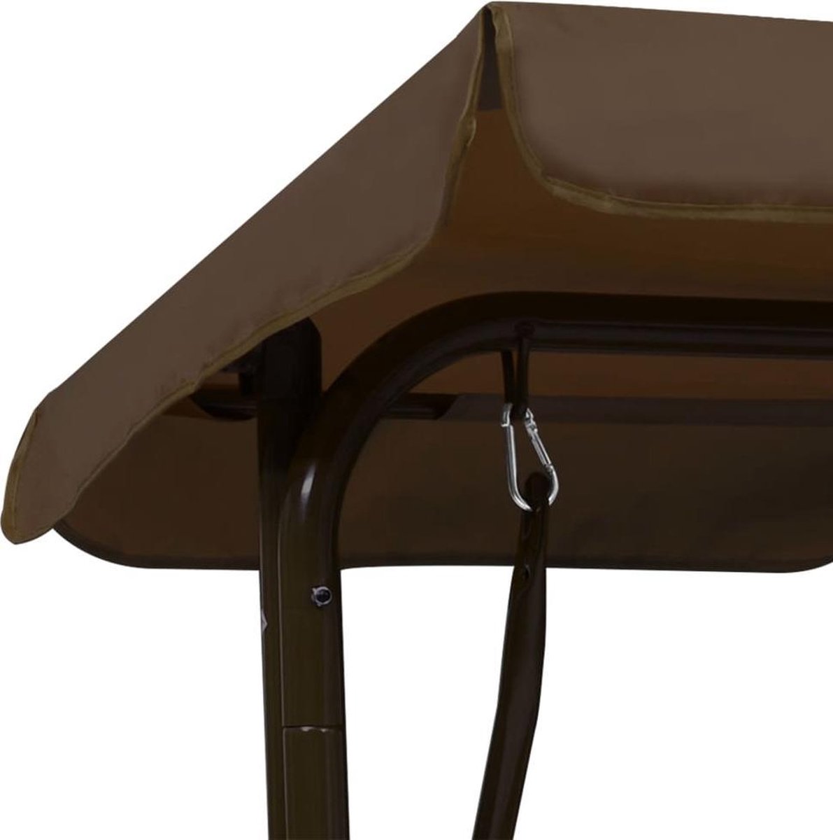 Vidaxl Kinderschommelbank 115x75x110 Cm Stof - Bruin