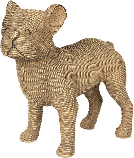 Clayre & Eef Decoratie Hond 31*16*30 Cm Polyresin Hond 6pr2925 - Bruin