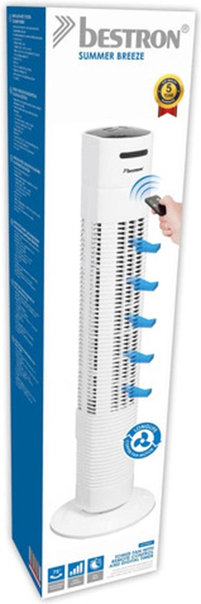 Bestron torenventilator AFT770WRC - Zwart