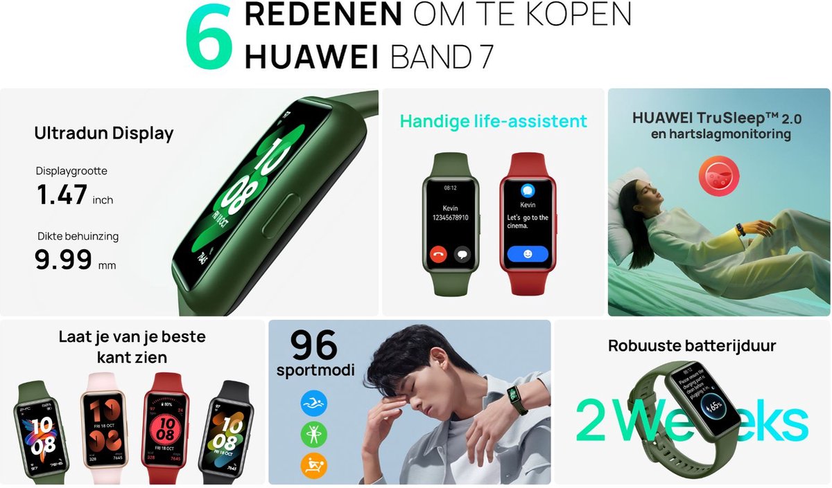 Huawei smartwatch Band 7 - Zwart