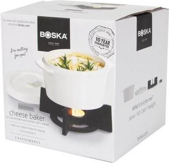 Boska Cheese Baker - Multifunctionele Ovenschaal - Wit - ? 13 Cm - Zwart