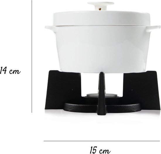 Boska Cheese Baker - Multifunctionele Ovenschaal - Wit - ? 13 Cm - Zwart