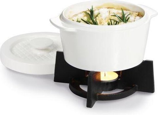 Boska Cheese Baker - Multifunctionele Ovenschaal - Wit - ? 13 Cm - Zwart