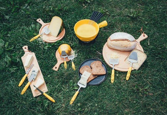 Boska Fondueset Super Cheesy - Kaasvormige Fonduepan 1,3 L - Zwart