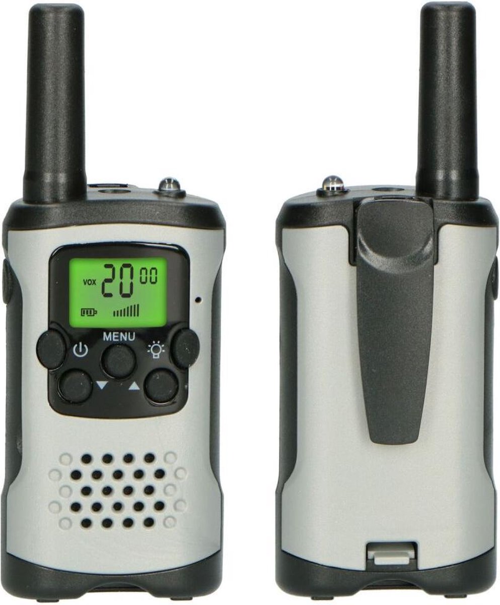 Top1Toys Walkie Talkie 5 Km Grijs/Zwart - Silver