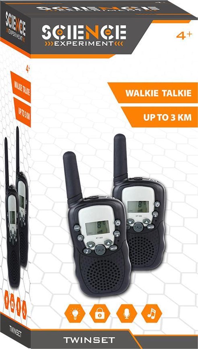 Science Walkie Talkie Twinset - Zwart