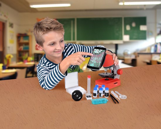 Bresser Microscoop Junior 22 Cm Staal 44-delig - Rood