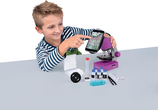 Bresser Microscoop Junior 22 Cm Staal 44-delig - Paars