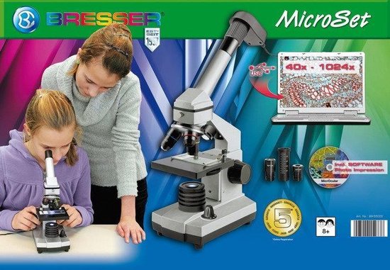 Bresser Microscoop Met Camera Junior 27 Cm Zilver 35-delig - Silver