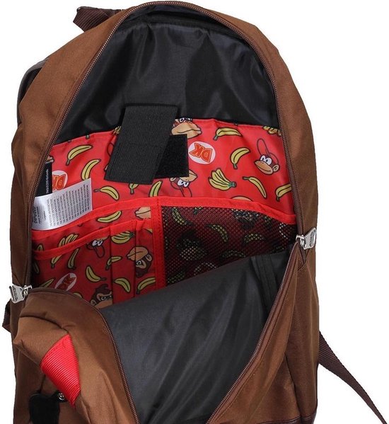 Nintendo Rugzak Donkey Kong Tie 21 Liter Polyester/rood - Bruin