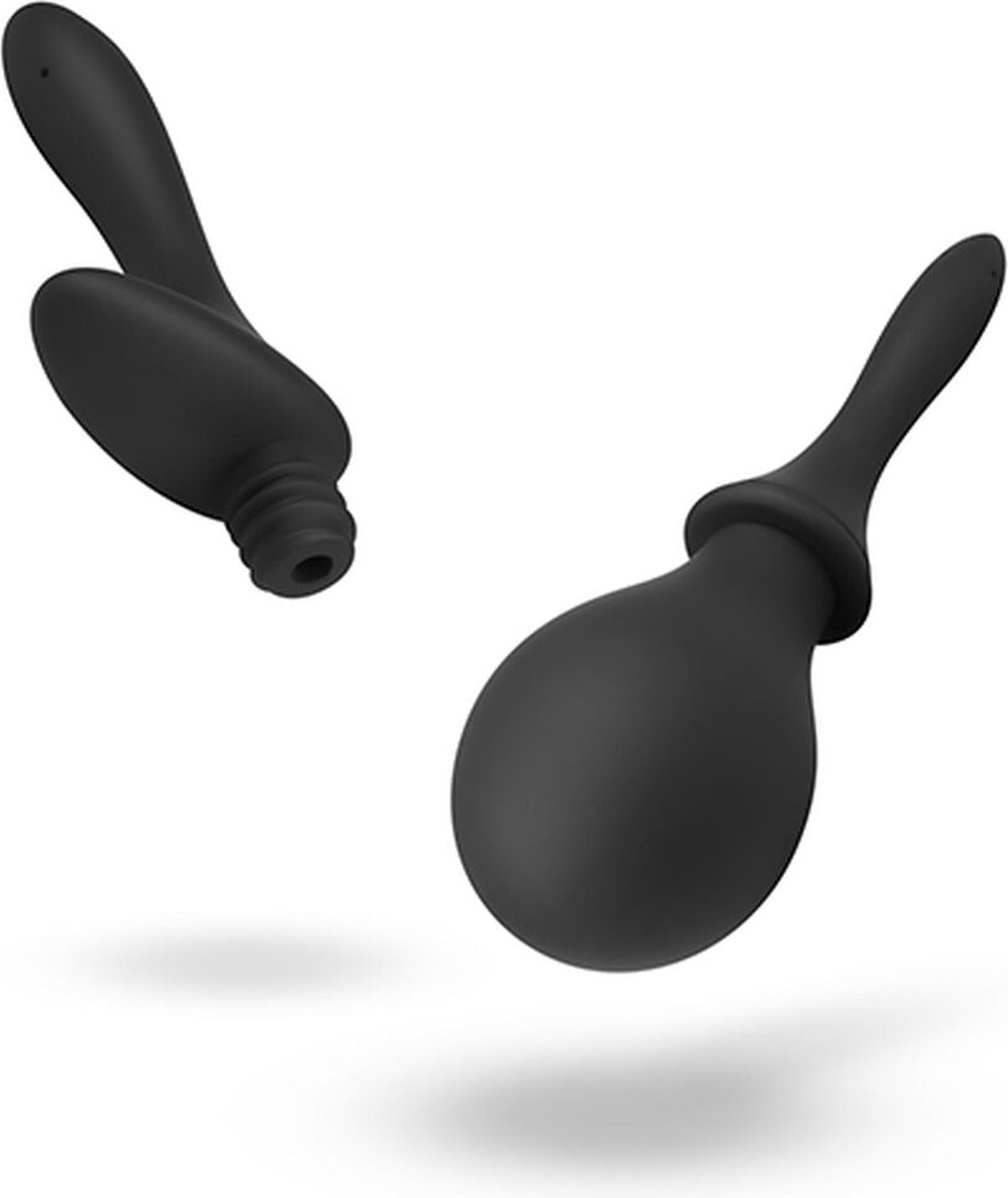 Nexus - Intieme Douche Set Met Twee Siliconen Tuitjes - Zwart