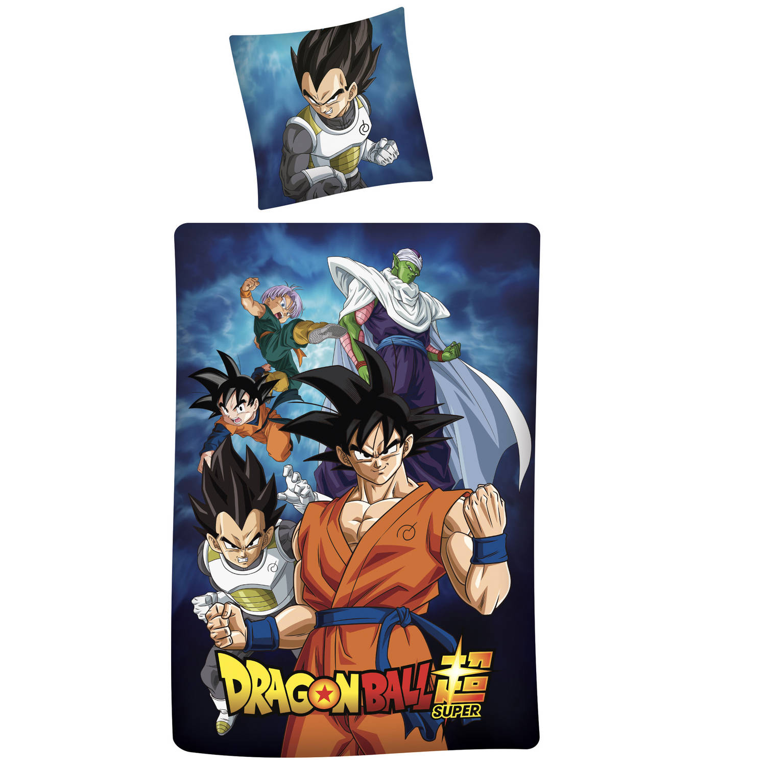 Dragon Ball Z Dekbedovertrek Vegeta - Eenpersoons - 140 X 200 Cm - - Blauw