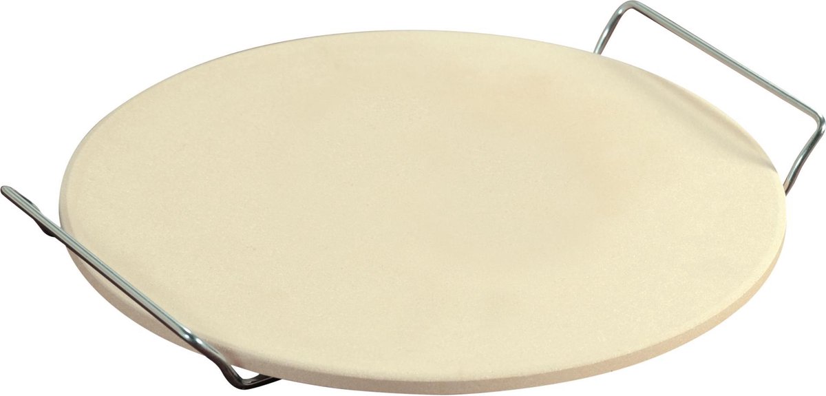 4cookz Universele Keramische Pizzasteen Met Handvaten 33 Cm Doorsnede