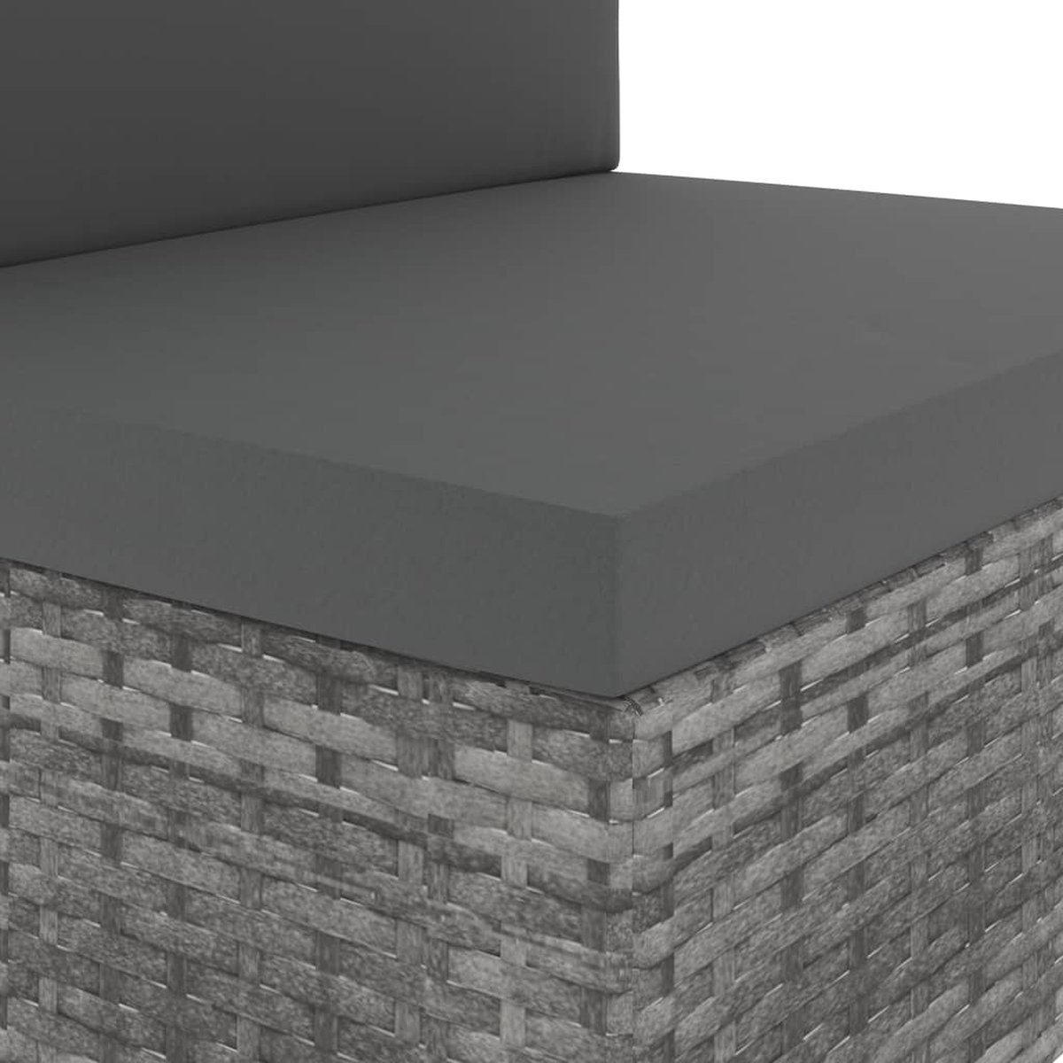 Vidaxl 4-delige Loungeset Poly Rattan - Grijs