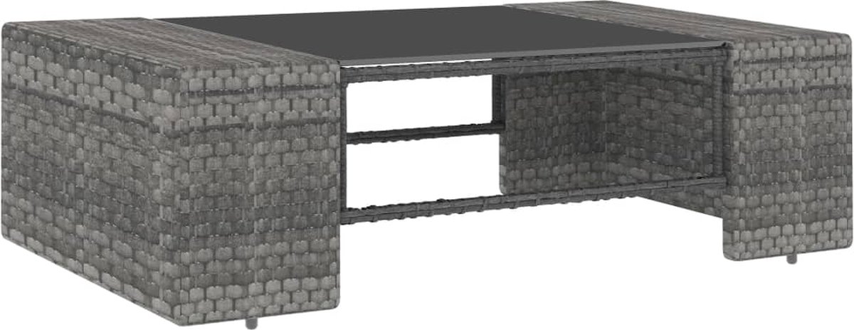 Vidaxl 4-delige Loungeset Poly Rattan - Grijs