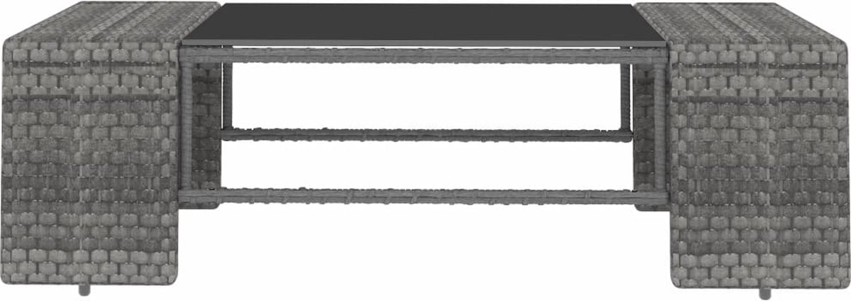 Vidaxl 4-delige Loungeset Poly Rattan - Grijs