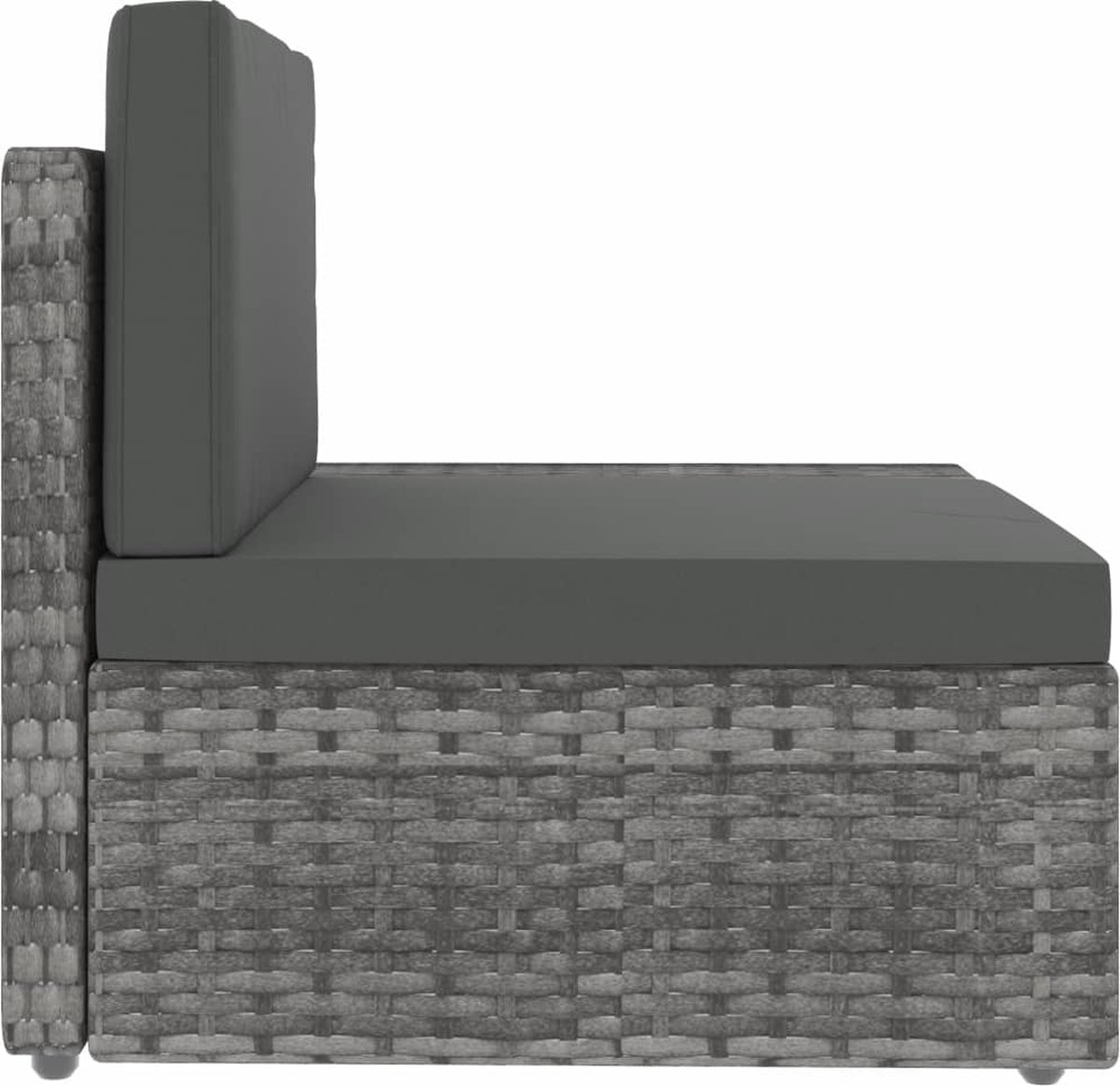 Vidaxl 4-delige Loungeset Poly Rattan - Grijs