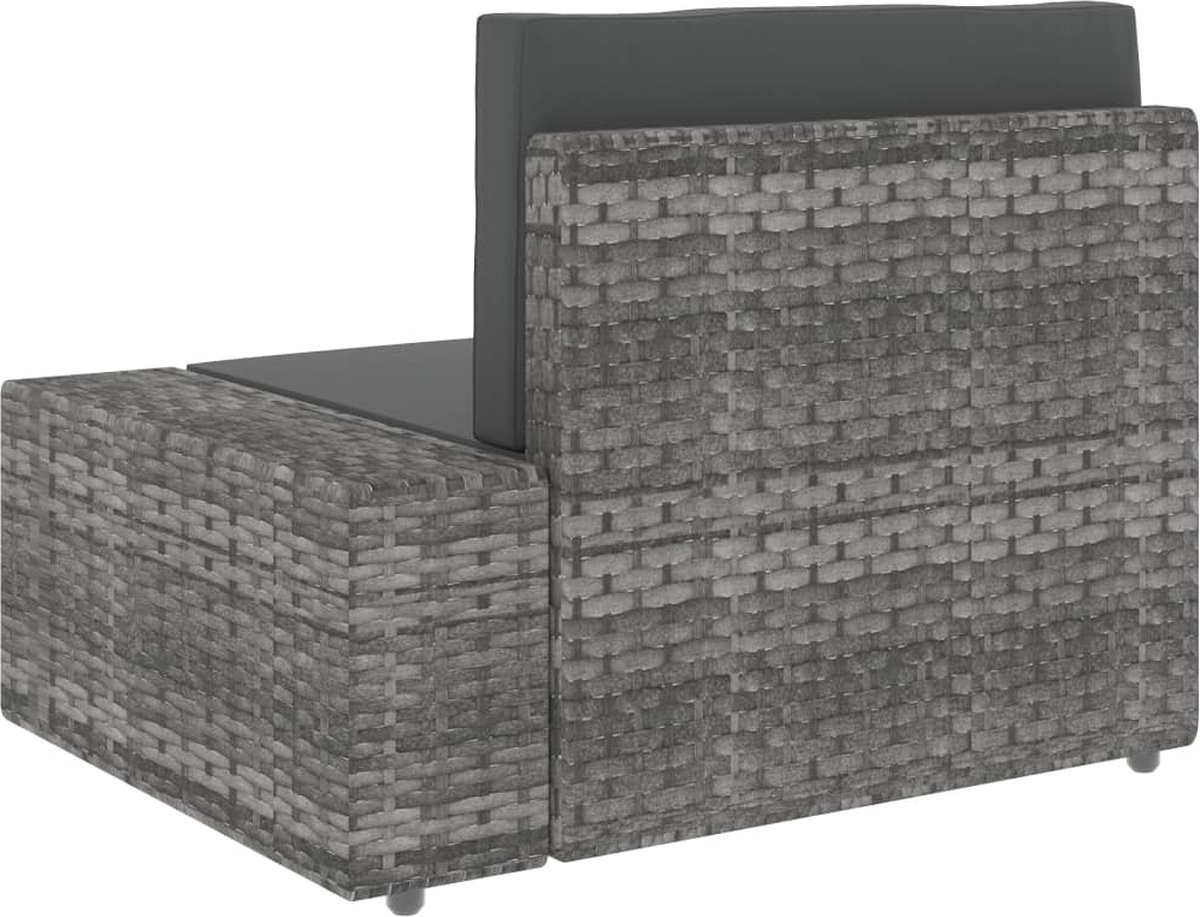 Vidaxl 4-delige Loungeset Poly Rattan - Grijs
