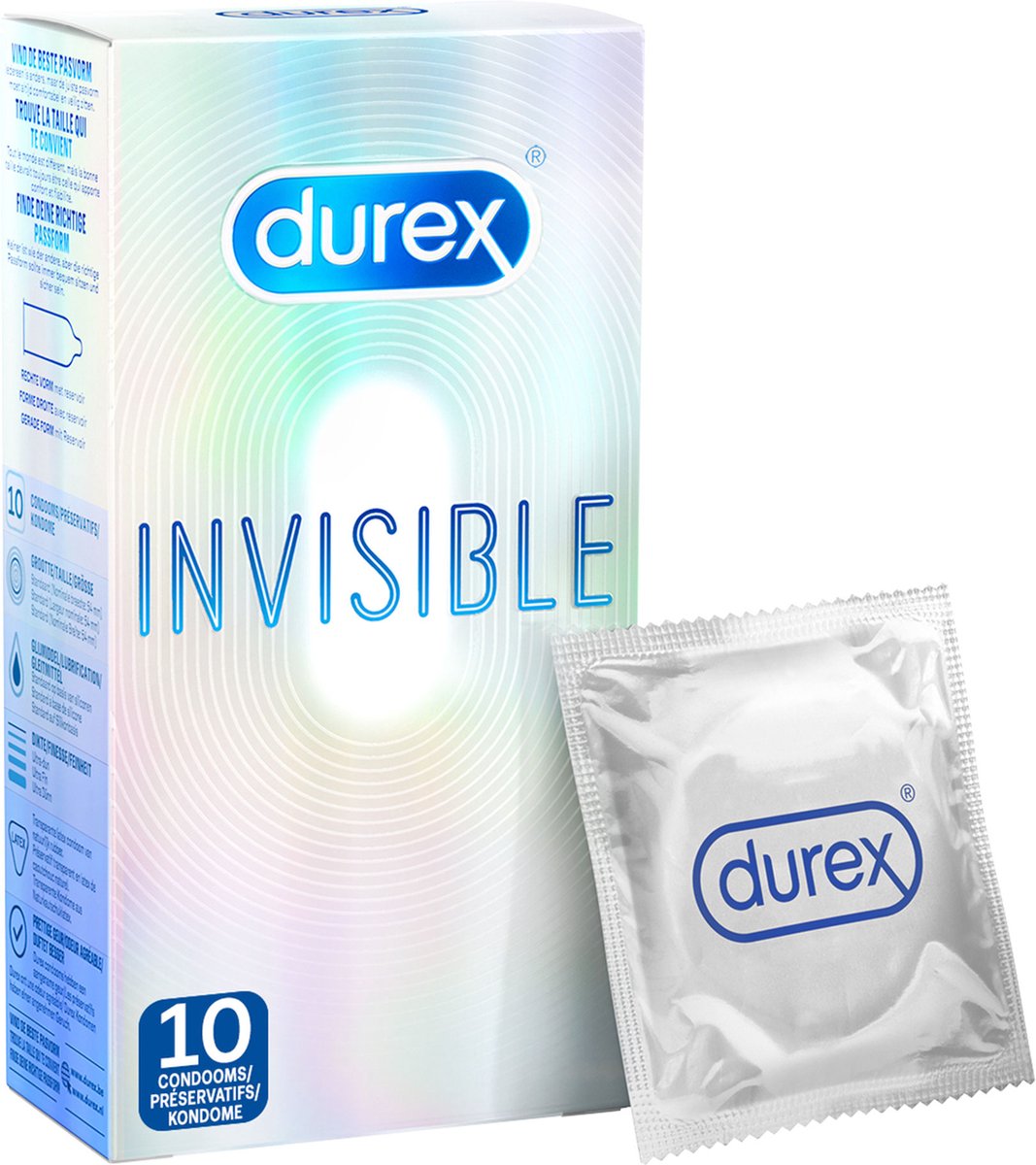 Durex - Preservativos Invisible Extra Lubricado