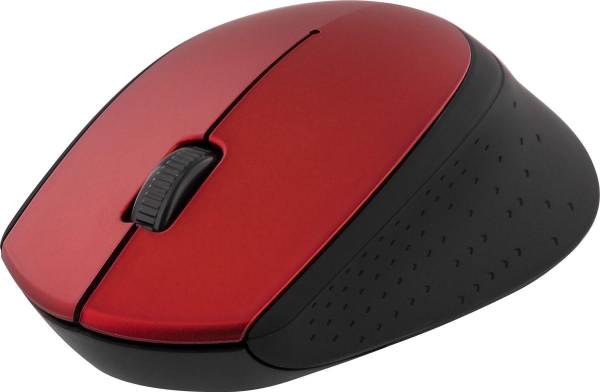 Deltaco MS-462 Draadloze optische muis 1200 DPI - met USB nano ontvanger - - Rood