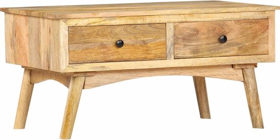 Vidaxl Salontafel 82x52x42 Cm Massief Mangohout - Bruin