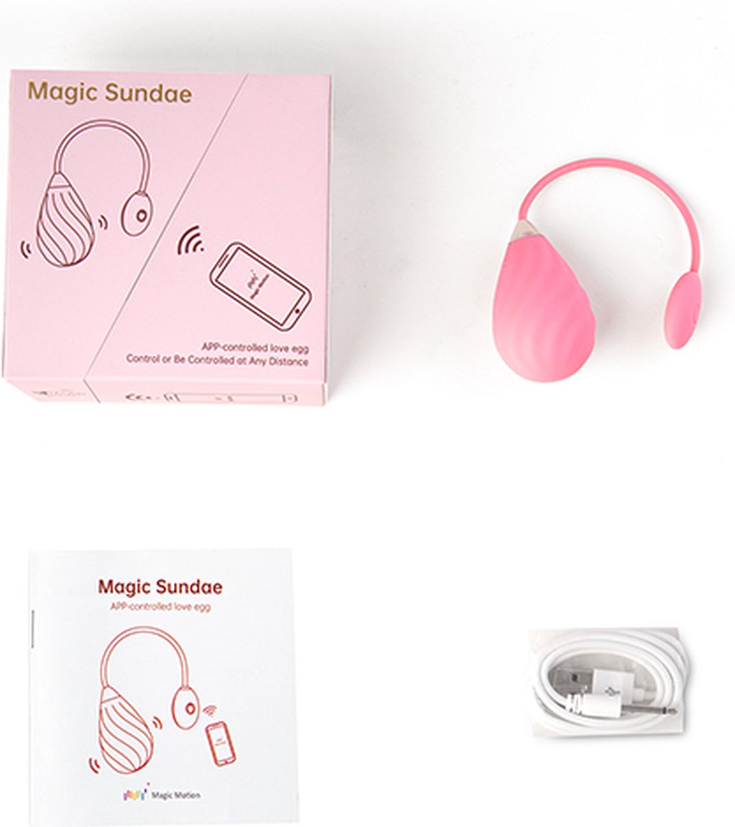 Magic Motion Magic Sundae App Controlled Vibratie Eitje - - Roze