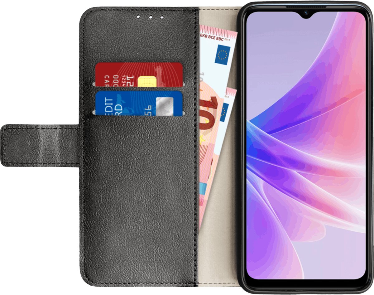 Just in case Wallet OPPO A77 Book Case - Zwart