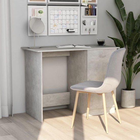 Vidaxl Bureau 100x50x76 Cm Spaanplaat Beton - Grijs