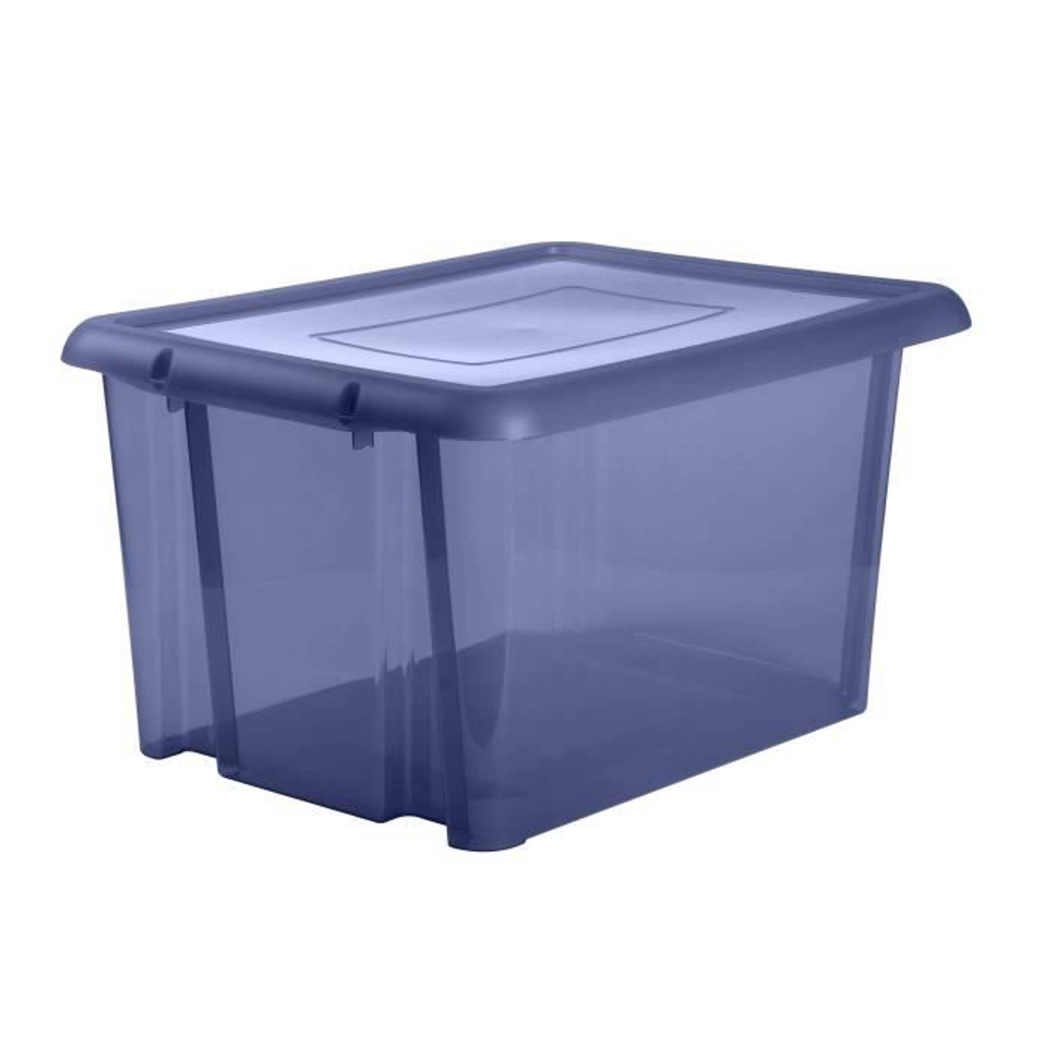 Eda Plastic Funny Box 80 L Opbergdoos - Deep Acid Blue - 64,7 X 49,5 X 36,2 Cm - Blauw