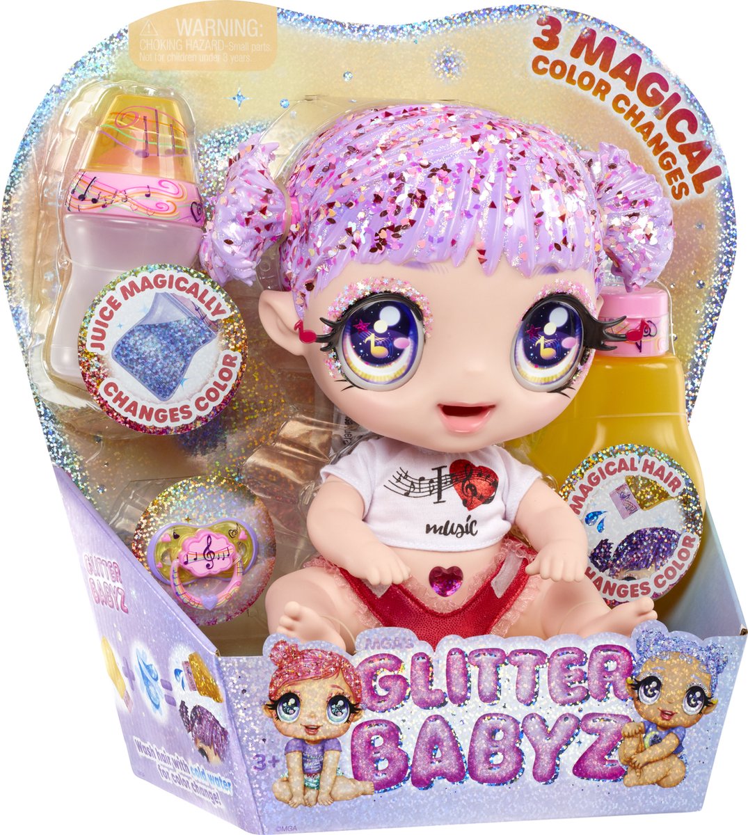 MGA Glitter Babyz Doll S 2 Melody Highnote (Music)