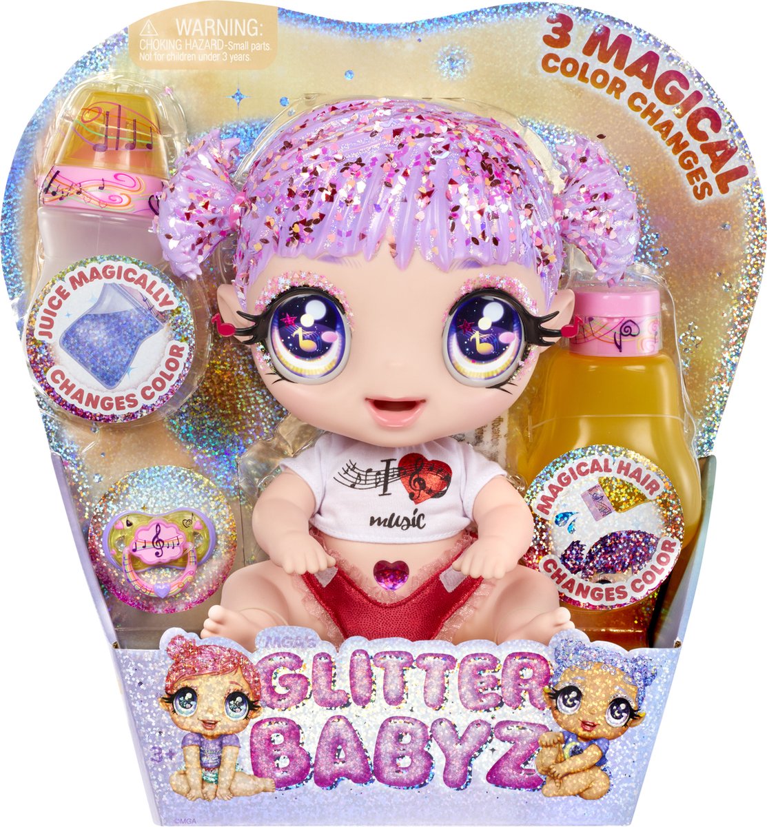 MGA Glitter Babyz Doll S 2 Melody Highnote (Music)