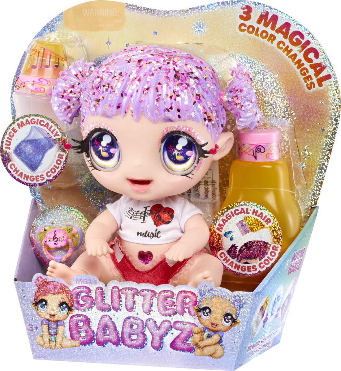 MGA Glitter Babyz Doll S 2 Melody Highnote (Music)