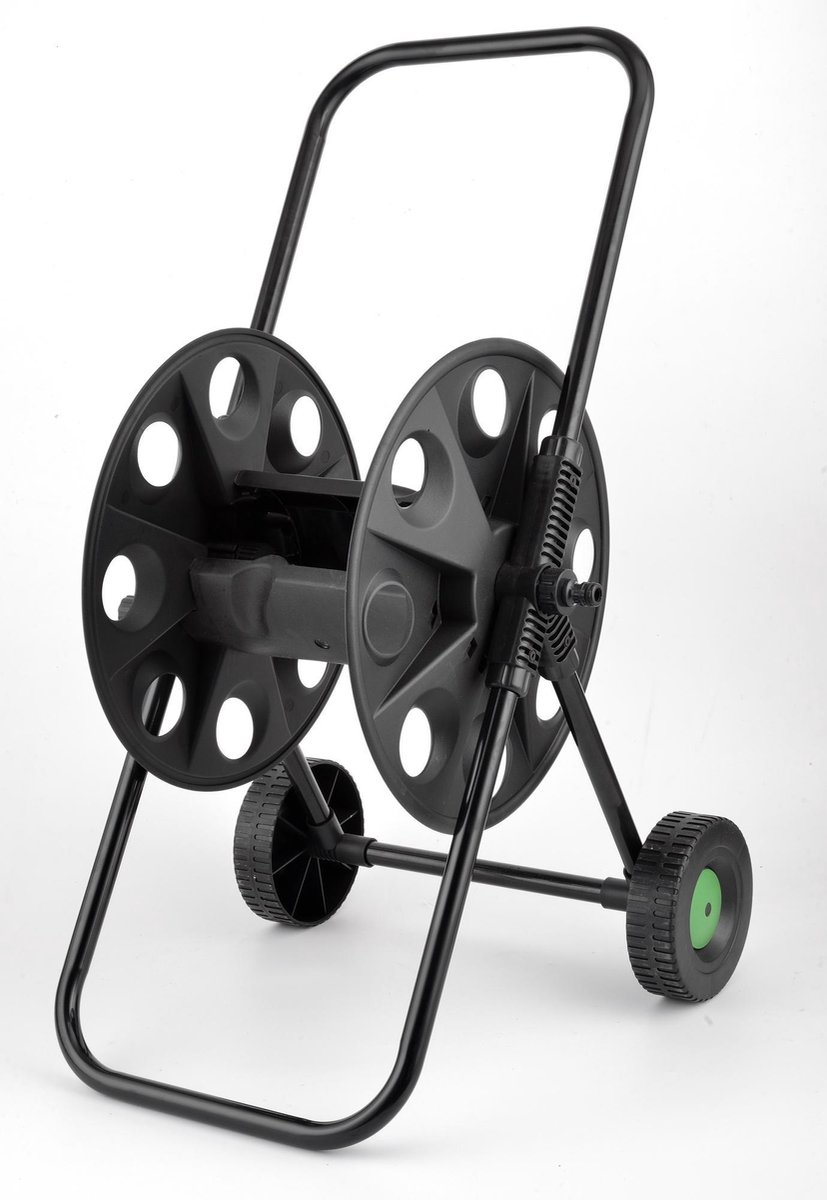 e Tuinslanghaspel/slangenwagen - Voor 50 Meter Slang - Tuinslangenwagen - Tuinier/tuinslang Benodigdheden - Zwart